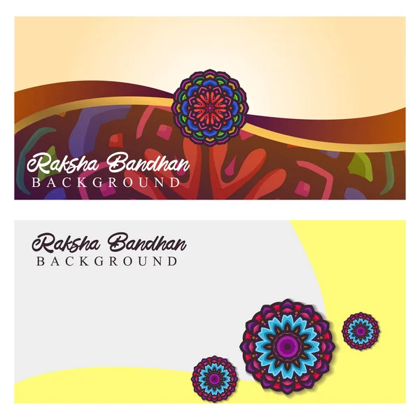 Raksha bandhan vector fondo diseño ornamental — Archivo Imágenes Vectoriales