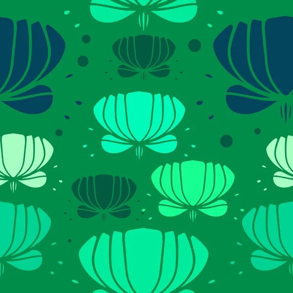 Diseño Fondo Patrón Sin Costuras Con Motivos Florales — Vector de stock