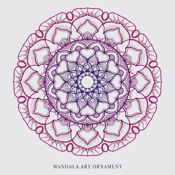 Mandala Art Contour Vectoriel Ornement Conception — Image vectorielle