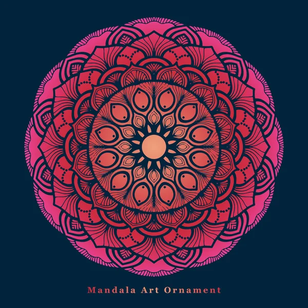 Florale Mandala Illustration Mit Schönen Runden Formen Und Farbverlauf — Stockvektor