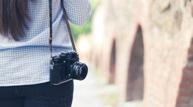 Vintagea kamera yong kızla