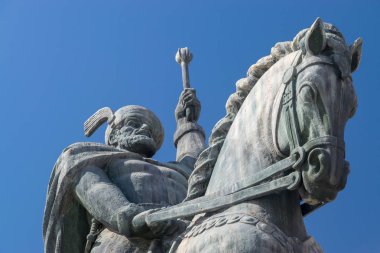 Mihai Viteazul heykel kale Alba-Carolina Alba Iulia, Romanya içinde