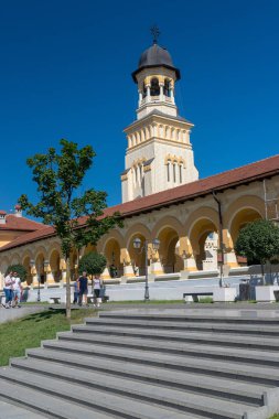 Alba Iulia, Romanya - 11 Ağustos 2018: birleşme katedral içinde Kalesi Alba-Carolina Alba Iulia, Romanya