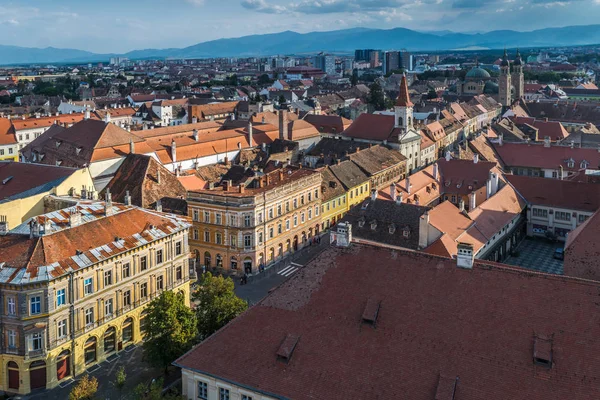 La vista del centro histórico de Sibiu desde arriba —  Fotos de Stock
