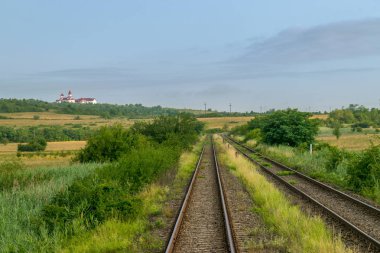 Romanya tren raylara bir yaz günü