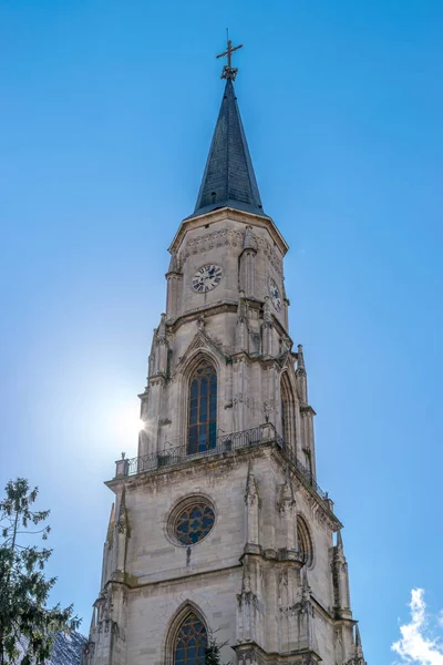 Cluj, Rumania. Iglesia de San Miguel en Cluj-Napoca, Transilvania — Foto de Stock