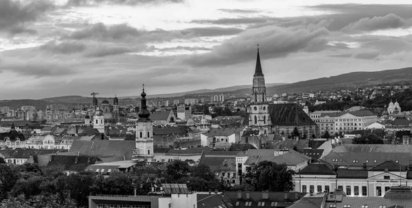 The Franciscan Church and St. Michael 's Church black and white p — стоковое фото