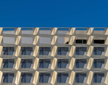 Cluj-Napoca, Romanya - 13 Ekim 2018: Cluj-Napoca, Romanya 'da Polyvalent Hall deseni.