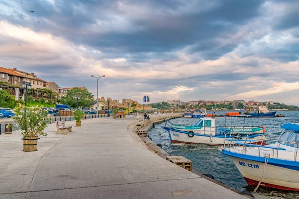 Nessebar, Bulgaristan - Eylül 6 2018: Liman Port, Nessebar, biri — Stok fotoğraf