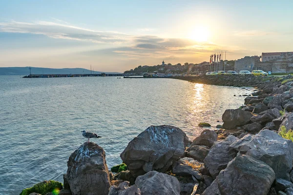 Nessebar, Bulgaria - 7 set 2018: Il porto di Nessebar, uno dei — Foto Stock