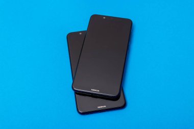 Cluj, Romanya - 13 Mayıs 2019: Nokia akıllı telefonu Nokia Cor tarafından yapıldı