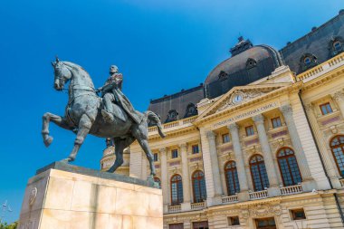 Equestrian Statue of Carol I in Bucharest, Romania clipart