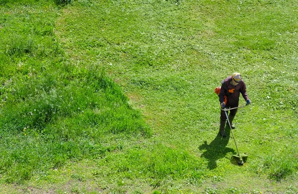 Grass Bevel Gas Powered String Trimmer — Stock Photo, Image