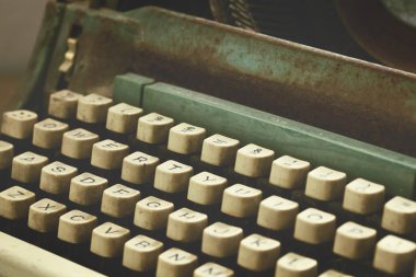 Antika daktilo. Vintage Daktilo Makinesi Kapatma Fotoğrafı.