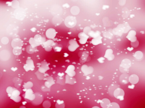 абстрактный фон любовь красочные красные пятна с блестящими сердцами
