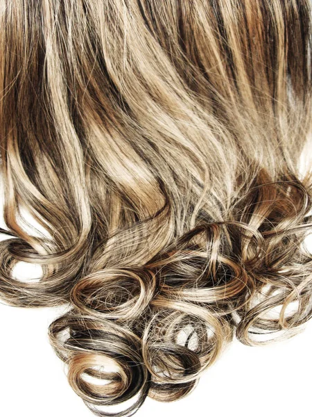 カーリー ハイライト髪テクスチャ抽象的な高級ファッション スタイルの背景 — ストック写真