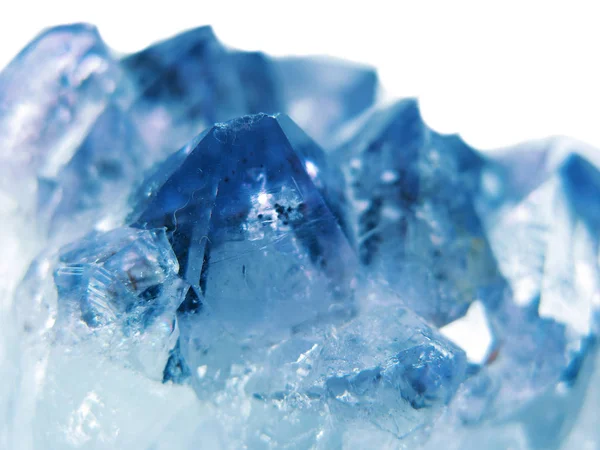 Aquamarine Natural Quartz Blue Gem Geological Crystals Texture Background — Stock Photo, Image