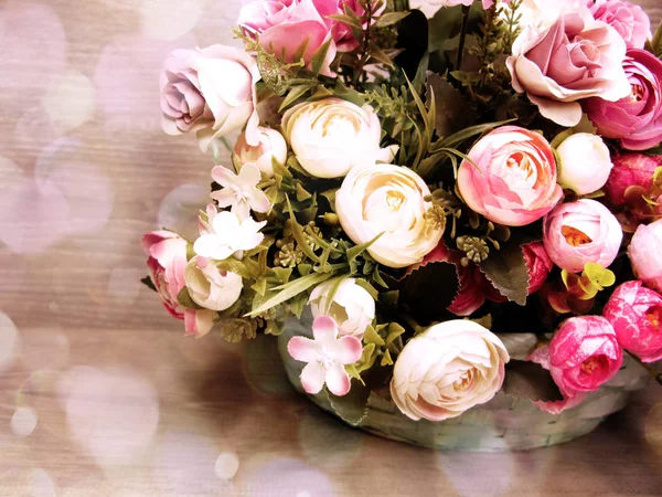 Pion Blommor Bush Blommig Våren Bakgrund Gratulationskort — Stockfoto