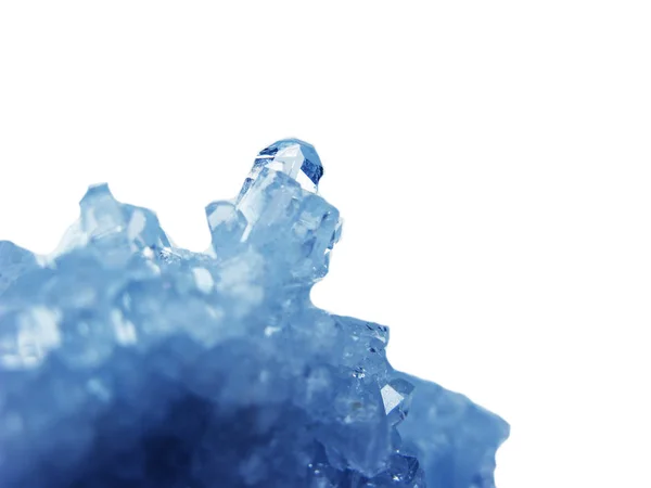 Aquamarijn Natuurlijke Quartz Blauwe Gem Geologische Kristallen Textuur Achtergrond — Stockfoto
