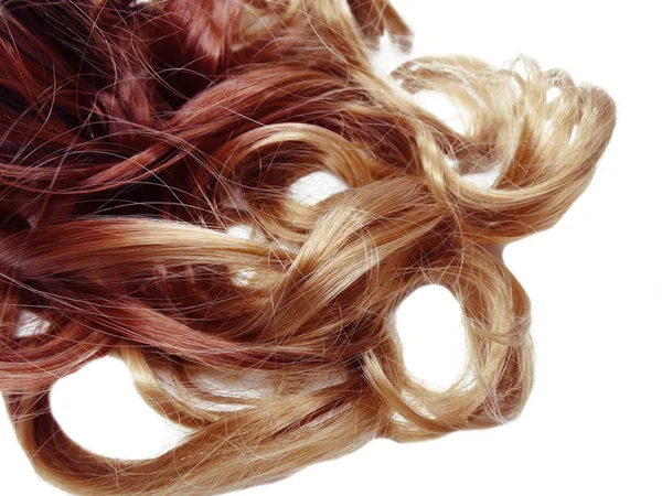 カーリー ハイライト髪テクスチャ抽象ファッション スタイルの背景 — ストック写真