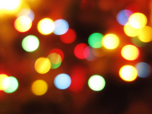Abstrakter Hintergrund Bunt Verschwommen Weihnachten Lichterkranz — Stockfoto