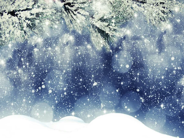 Χειμώνα Χριστούγεννα Φόντο Χιόνι Έλατο Κλαδιά Κώνους Κατεψυγμένα Μούρα — Φωτογραφία Αρχείου