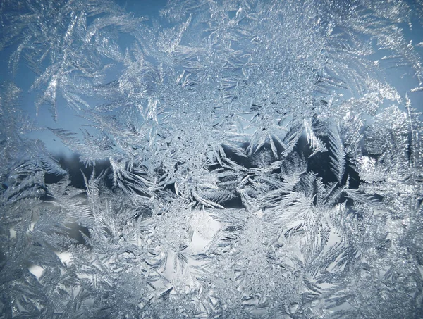 Inverno Natale Sfondo Fiocchi Neve Ghiaccio Astratto Modello — Foto Stock