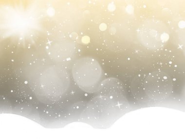 Kış Noel arkaplanında kar köknar dalları donmuş dutlar