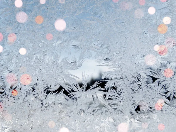 Inverno Natal Fundo Flocos Neve Gelo Padrão Abstrato — Fotografia de Stock