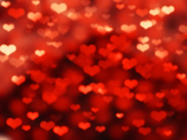 Absztrakt Háttér Szerelem Színes Piros Rózsaszín Foltok Fényes Szívvel — Stock Fotó
