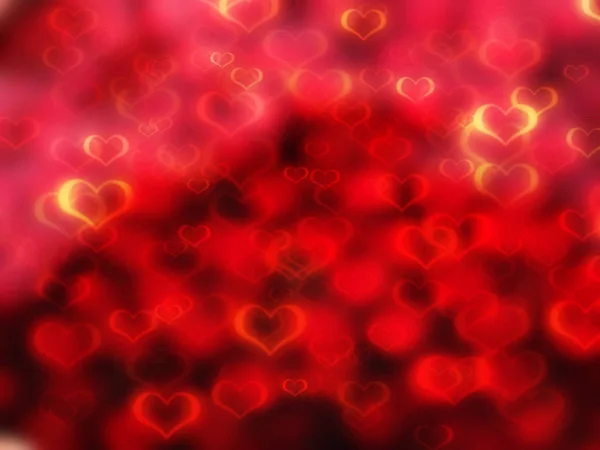 Fondo Abstracto Amor Colorido Rojo Rosa Difuminaciones Con Corazones Brillantes —  Fotos de Stock