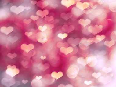 soyut arka plan aşk parlak kalpleri ile renkli kırmızı pembe bulanıklıklar