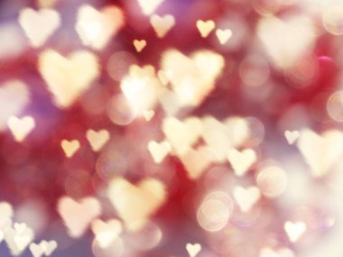 soyut arka plan aşk parlak kalpleri ile renkli kırmızı pembe bulanıklıklar