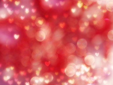 soyut arka plan aşk parlak kalpleri ile renkli kırmızı pembe bulanıklıklar