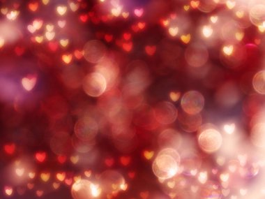 soyut arka plan aşk parlak kalpleri ile renkli kırmızı pembe bulanıklıklar
