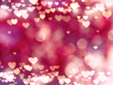 soyut arka plan aşk parlak kalpleri ile renkli kırmızı pembe bulanıklıklar