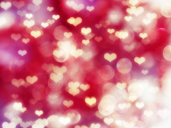 Abstract Background Love Colorful Red Pink Blurs Shiny Hearts — Stock Photo, Image