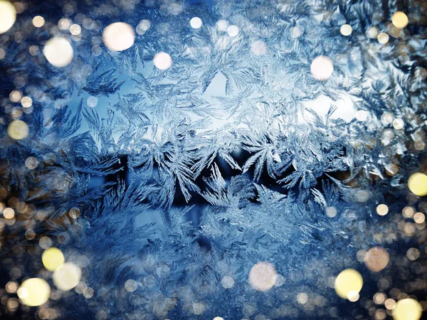 Invierno Navidad Fondo Copos Nieve Hielo Patrón Abstracto — Foto de Stock