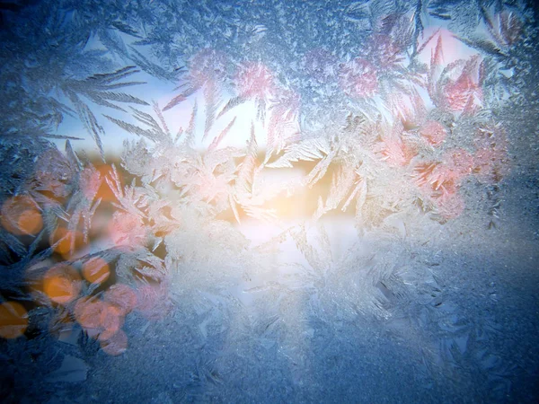 Зимовий Різдвяний Фон Сніжинки Льодовиковий Абстрактний Візерунок — стокове фото