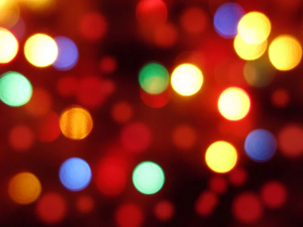 Abstrakter Hintergrund weiche verschwommene Weihnachtsbeleuchtung Girlande — Stockfoto