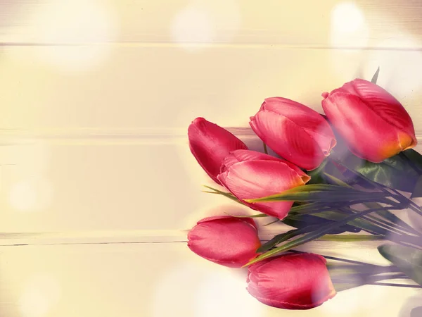 Tulipanes flores primavera floral fondo tarjeta —  Fotos de Stock