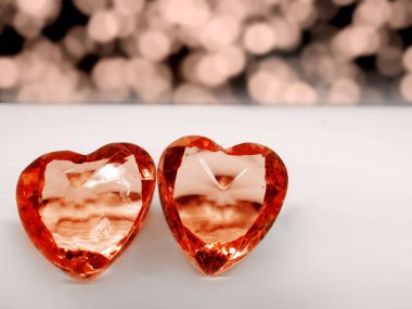 Sevgililer günü mücevher kristal kavramı tatil aşk