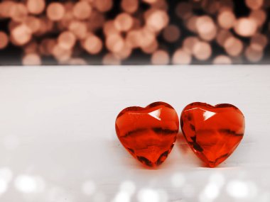 Sevgililer günü mücevher kristal kavramı tatil aşk