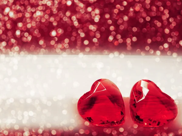Кришталевий камінь серця день Валентина любов свято концепція бекграу — стокове фото