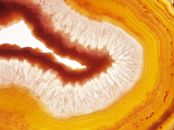 Agate คริสตัลควอตซ์ closeup รายละเอียดคริสตัลทางธรณีวิทยา — ภาพถ่ายสต็อก