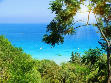 plaj sahil peyzaj Akdeniz deniz Kıbrıs Adası 