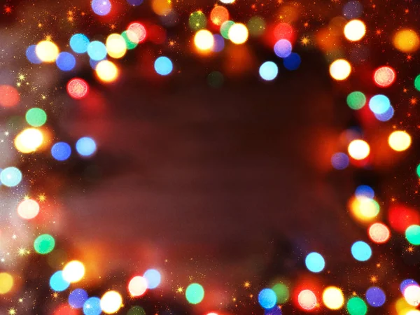 Fondo abstracto suave borrosa navidad luces guirnalda — Foto de Stock