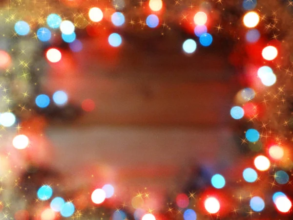 Абстрактний фон м'яка розмита різдвяна гірлянда — стокове фото