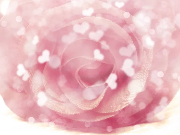 Rose background hearts with blurs for wedding valentines day hol — Stock Photo, Image