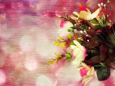 Düğün Sevgililer günü tatil CA için bulanıklaştırır arka plan gül